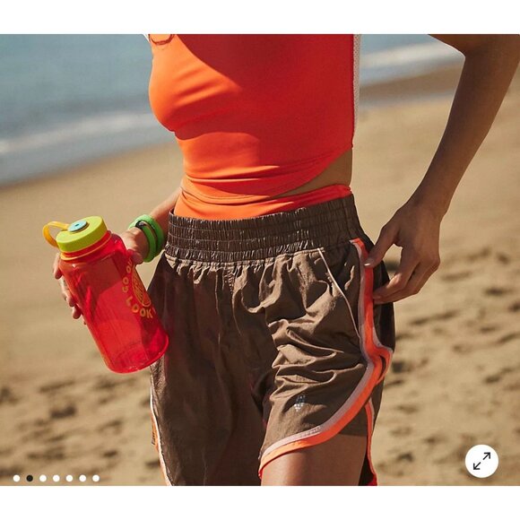 Free People Movement Long Shot Shorts Women Medium Brown Athletic Tennis - Picture 7 of 11